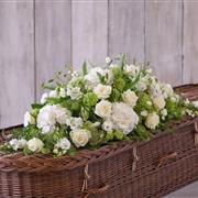 White Casket Spray