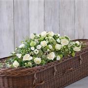 White &amp; Green Casket Spray